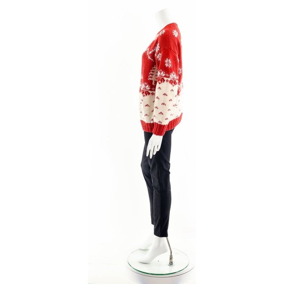 Rare Rudolph Reindeer Hand Knit Wool Christmas Sweater - Picture 9 of 10